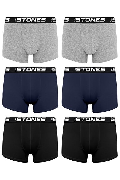 VİP STONES Likralı 6 Lı Erkek Boxer Premium Paket