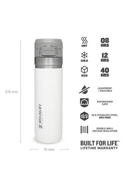 Stanley Go Quick Flip Paslanmaz Çelik Termos 0.70 Lt Beyaz