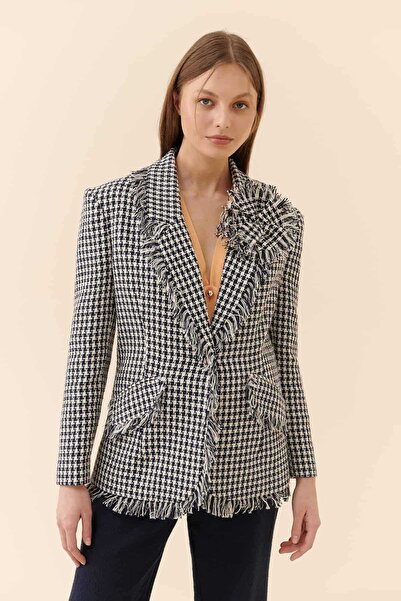 Roman Y23 16018 Ceket Lacivert - Beyaz