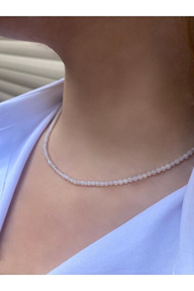 Asya Gems 3 Mm Ay Taşı Fasetli Doğal Taş Kolye