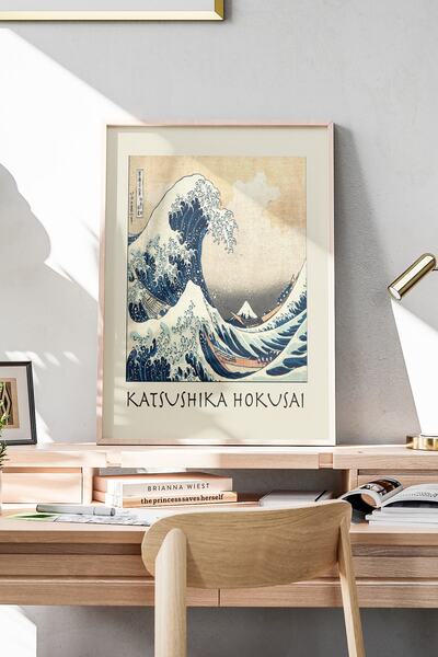 BobArt Katsushıka Hokusaı Çerçevesiz Poster Duvar Tablosu Poster Modern Tablo...