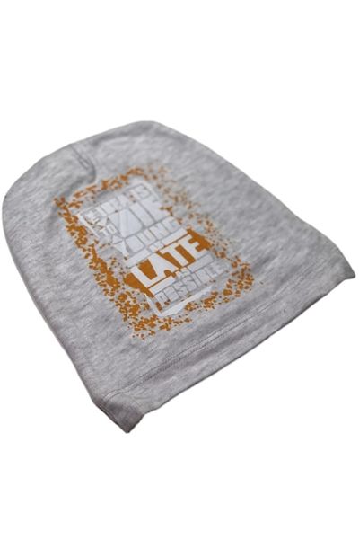 neocotton Text Printed Flexible Cotton Combed Seasonal Single Layer Baby Kids Beanie (2-5 YEARS)
