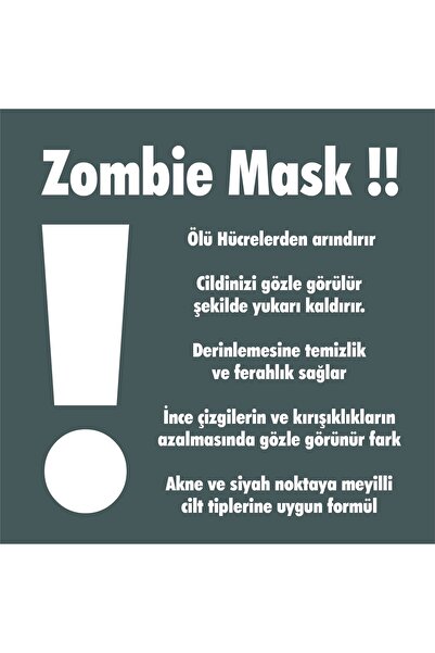 nowy Zombie Mask Derinlemesine Temizlik, Cildi Matlaştırır, Ince Çizgi Ve Kırışıklık Karşıtı 100ml