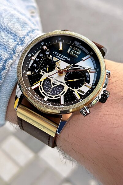 Lee Cooper Lc07614.254 Deri Kordon Fonksiyonlu Erkek Kol Saati