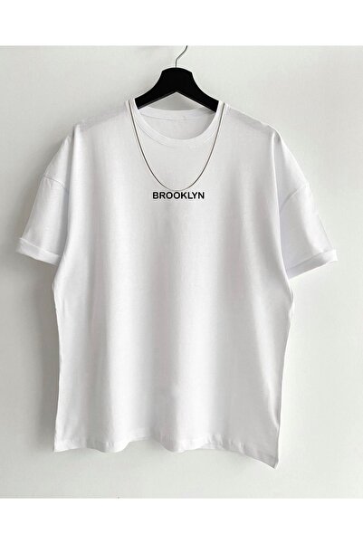 dwnwear Unisex Brooklyn Letter Printed Oversize T-shirt