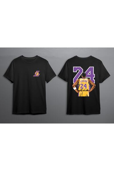 SVART WEAR Kobe Bryant Unisex Oversize Baskılı Pamuklu Bisiklet Yaka Kısa Kol...