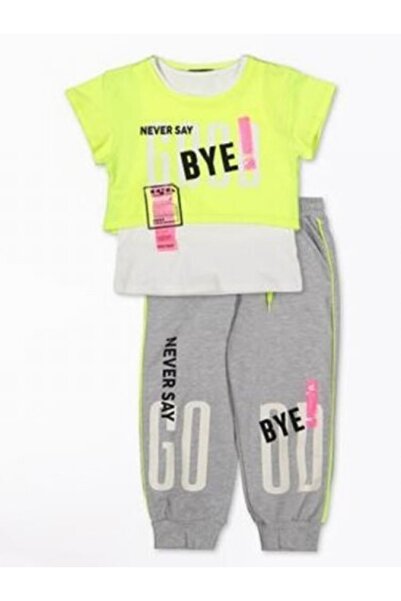 Pofuduk bebe Set pentru fete cu imprimeu Bye