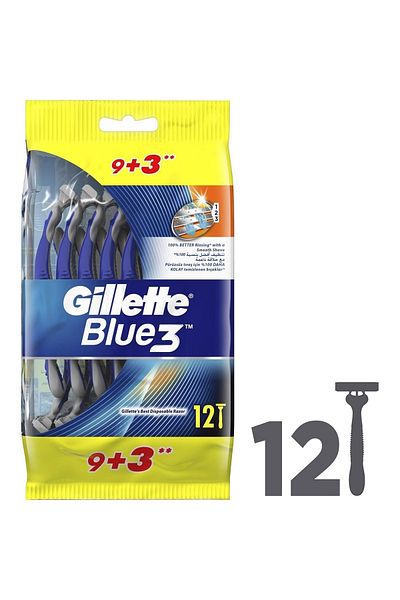 Gillette Blue 3 Comfort Shaving Razor 12 Pieces