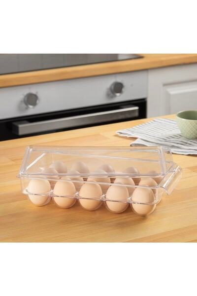 Panoramas Home Lux 15 Compartment Egg Storage Container with Lid Refrigerator Organizer