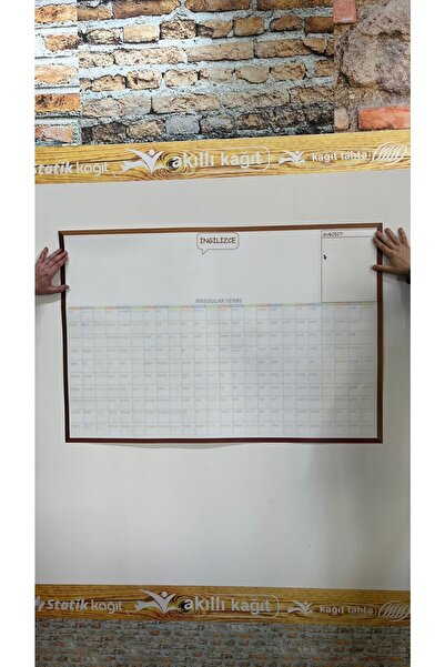 Akıllı Kağıt Yapışkanlı Ingilizce Branş Tahtası (1) 80x120 Cm
