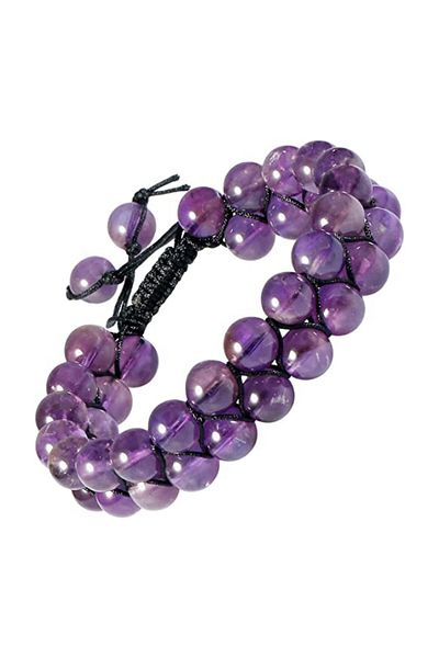 NBS Beautiful Naturel Stones Amethyst Natural Stone Bracelet 8 mm