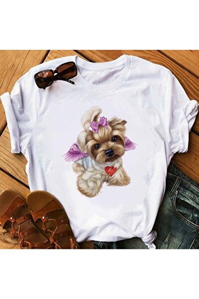 GALASHOP لطيف ليتل يوركشاير جحر الكلب تي شيرت