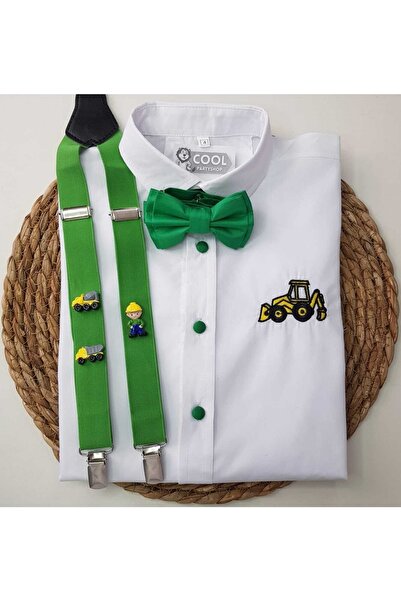 cool partyshop Inşaat Konseptli Askı Papyon Gömlek