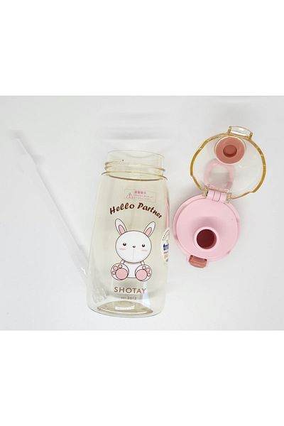Shotay St-7009 Child Medium 550ml Rabbit Pattern Pink Color