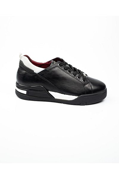 MARCOMEN 17369 Black Leather Men's Casual Shoes