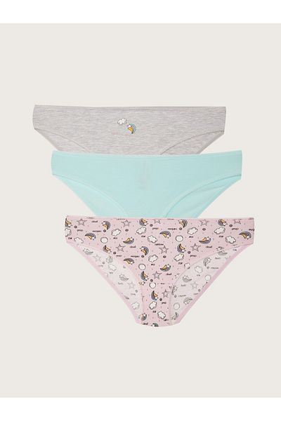 LC Waikiki Packung mit 3 gemusterten Bikini-Höschen