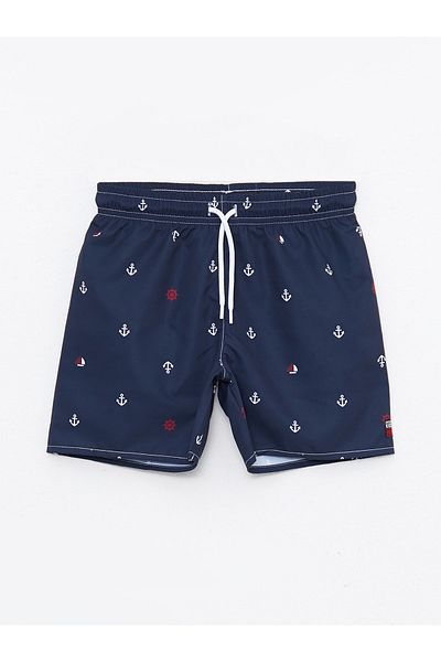 LC Waikiki Gemusterte Jungen-Badeshorts mit elastischem Bund