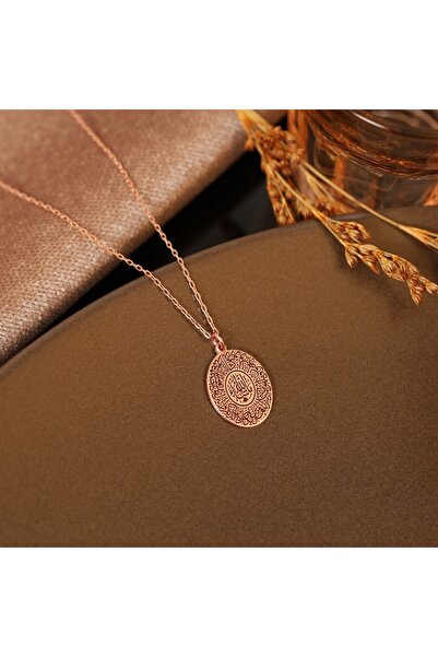 Dkmn Silver Nazar Duası Oval Biçimli Kolye