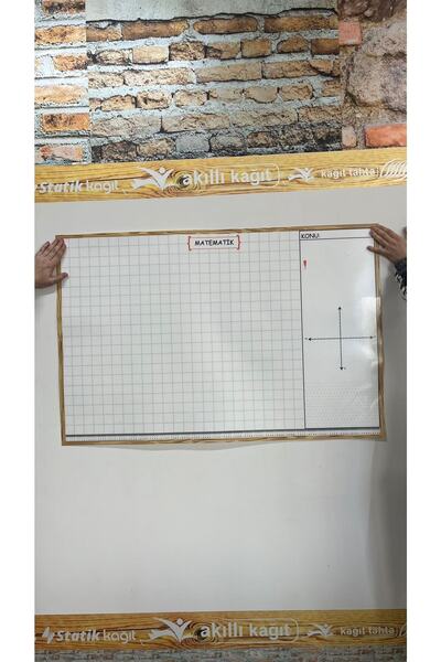 Akıllı Kağıt Yapışkanlı Matematik Branş Tahtası (1) 80x120 Cm