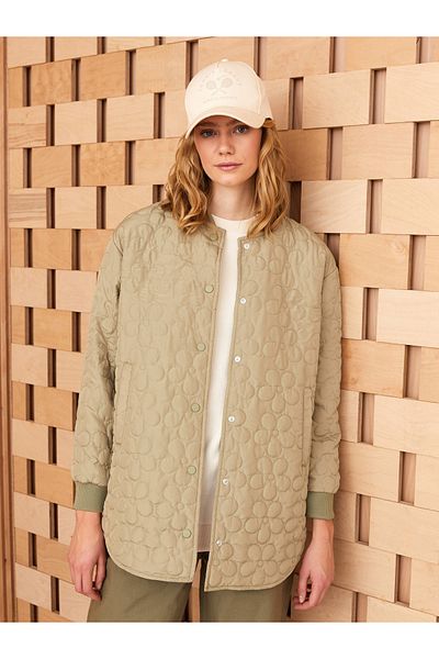 LC Waikiki College Collar Self Patterned Long Sleeve Women's Coat