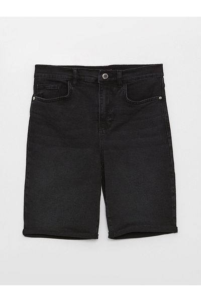 LC Waikiki Skinny Fit γυναικείο τζιν σορτς με λεπτομέρεια στην τσέπη