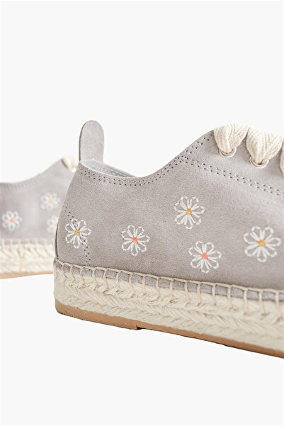 Shoes & More Lollıa - Açık Gri Süet - Espadril