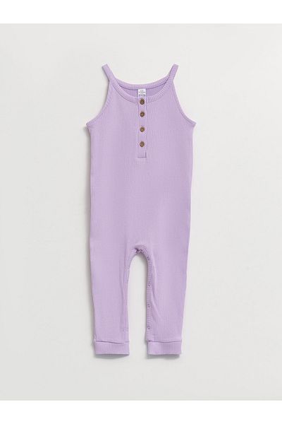 LC Waikiki Basic-Overall aus Baumwolle für Babys mit Rundhalsträgern