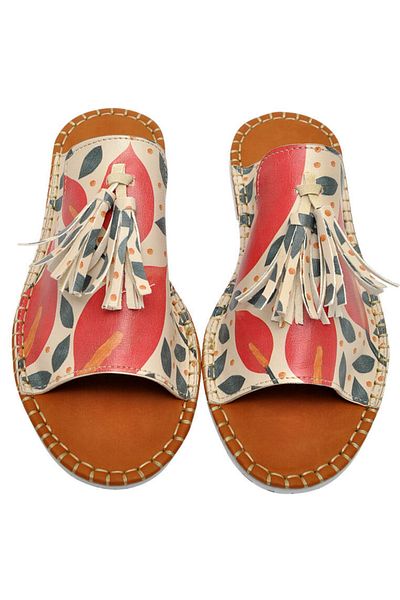Dogo Women's Vegan Leather Multicolored Slippers - Growing Together Design