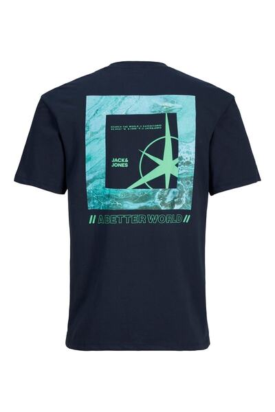 Jack & Jones Tricou pentru bărbați cu gât rotund cu imprimeu pe spate Jack Jones 12235164