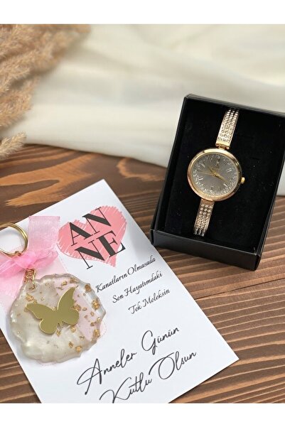 Masalsı Concept Mother's Day Gift - Elegant Watch and Keychain Best Special Gift for Mom