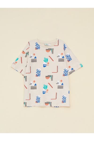 LC Waikiki Αγόρι - Βαμβακερό κοντομάνικο μπλουζάκι με λαιμόκοψη