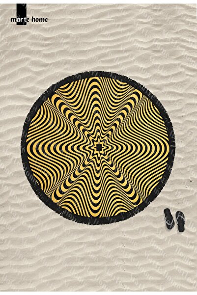 Marte Home الوهم جولة شرابة منشفة الشاطئ