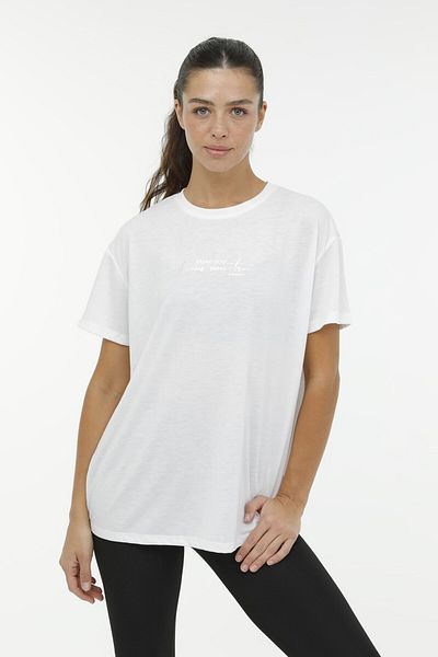 Kinetix Tricou cu mânecă scurtă pentru femei Wl Earlına 11t7111 3fx alb