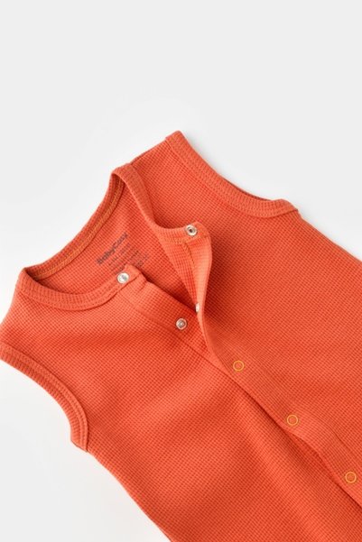 BabyCosy Organic Waffle Strap Jumpsuit