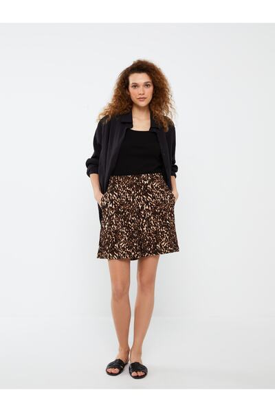 LC Waikiki Dámské šortky se vzorem - elastický pas