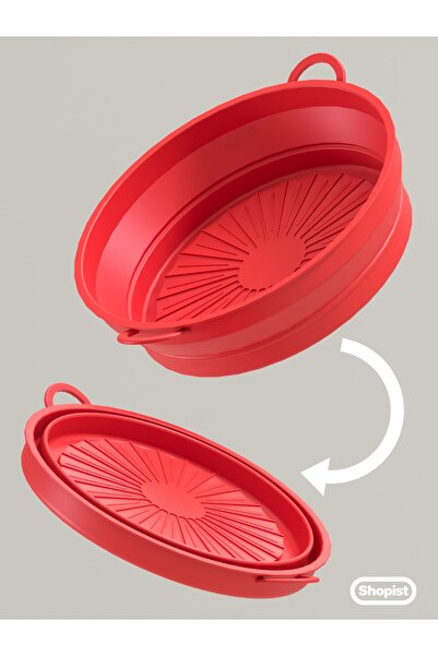 SHOPİST Foldable Airfryer Cooking Bowl Silicone Cooking Set Suitable for All Devices Up to 6 Liters