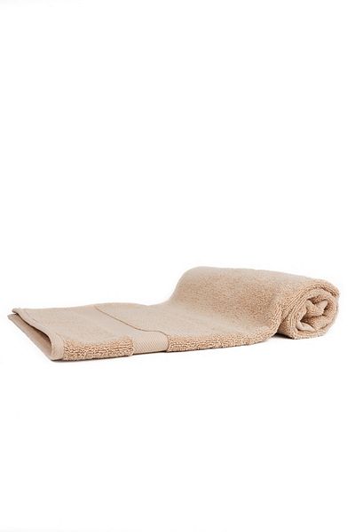 Taka Fabrics Wave 100% Cotton Hand and Face Towel Size 50x80 Cm, Beige
