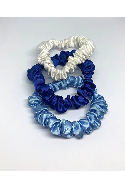 Donna Liberta Women's Mediterranean Colors 3-Piece Gathered Wrist Satin Buckle Bestseller Satin Scrunchie