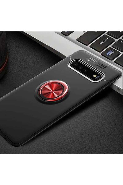 ZM STORE حافظة سامسونج جالاكسي S10 بلس مع حامل حلقي وغطاء خلفي ناعم وناعم