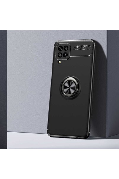 ZM STORE حافظة سامسونج جالاكسي M12، سطح خلفي ناعم وناعم مع حامل حلقي
