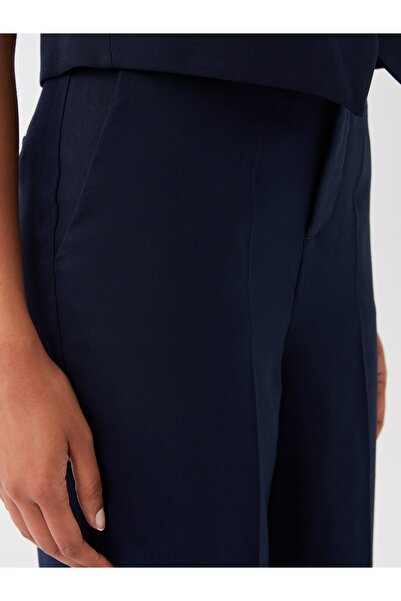 LC Waikiki Dámské kalhoty standardního střihu rovného lněného vzhledu