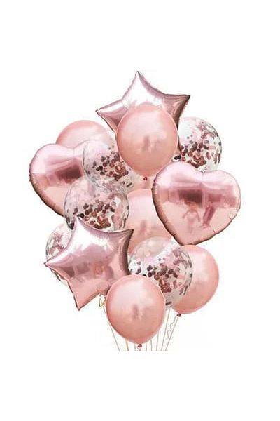 DÜVENCİ TİCARET Çıtıpitıstore Star Heart Balloon Set