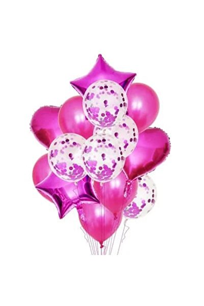 DÜVENCİ TİCARET Çıtıpıtıstore Yıldız Kalp Balon Seti