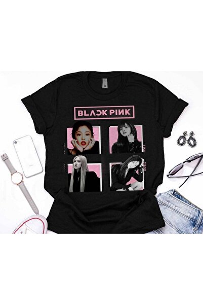 GALASHOP Black Pink Kpop tişört M81