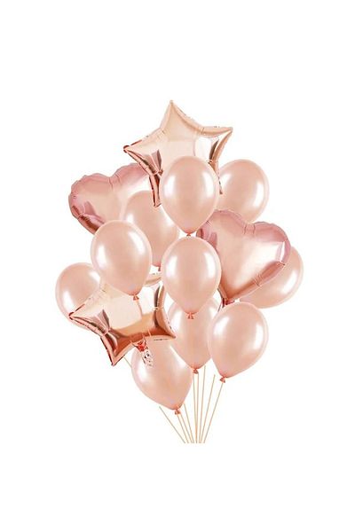 DÜVENCİ TİCARET Çıtıpitıstore Star Heart Balloon Set