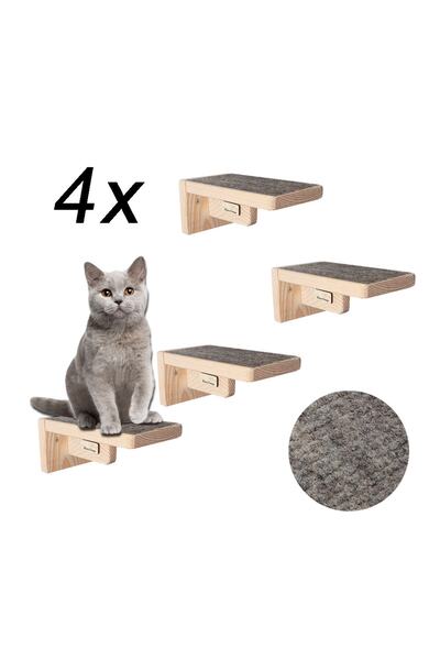 Barış Dizayn Doğal Ahşap Güçlendirilmiş 18cm Kedi Basamağı Kedi Köprüsü Duvar...