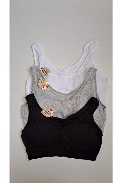 NARIYA Γυναικείο σουτιέν Βαμβακερό 3 τεμαχίων με 3 μαξιλαράκια μέσα σε συσκευασία Half Athlete Plus Size σουτιέν