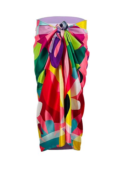 Rs Ramuni Pareo Shiny Fabric Rainbow Patterned Pareo 145x95