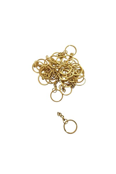 Keychain Ring Gold Color 25 Mm 50 Pieces