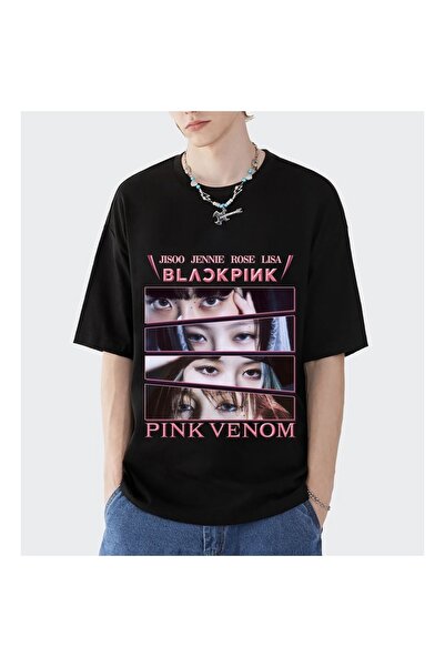GALASHOP تي شيرت بلاك بينك Kpop للجنسين موديل 50